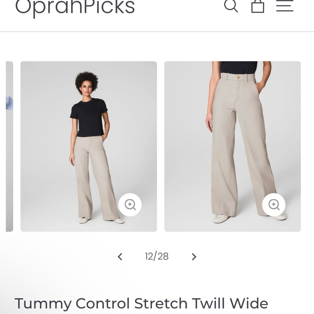 Tan Wide Leg High Waisted Pants - Picture 3 of 6